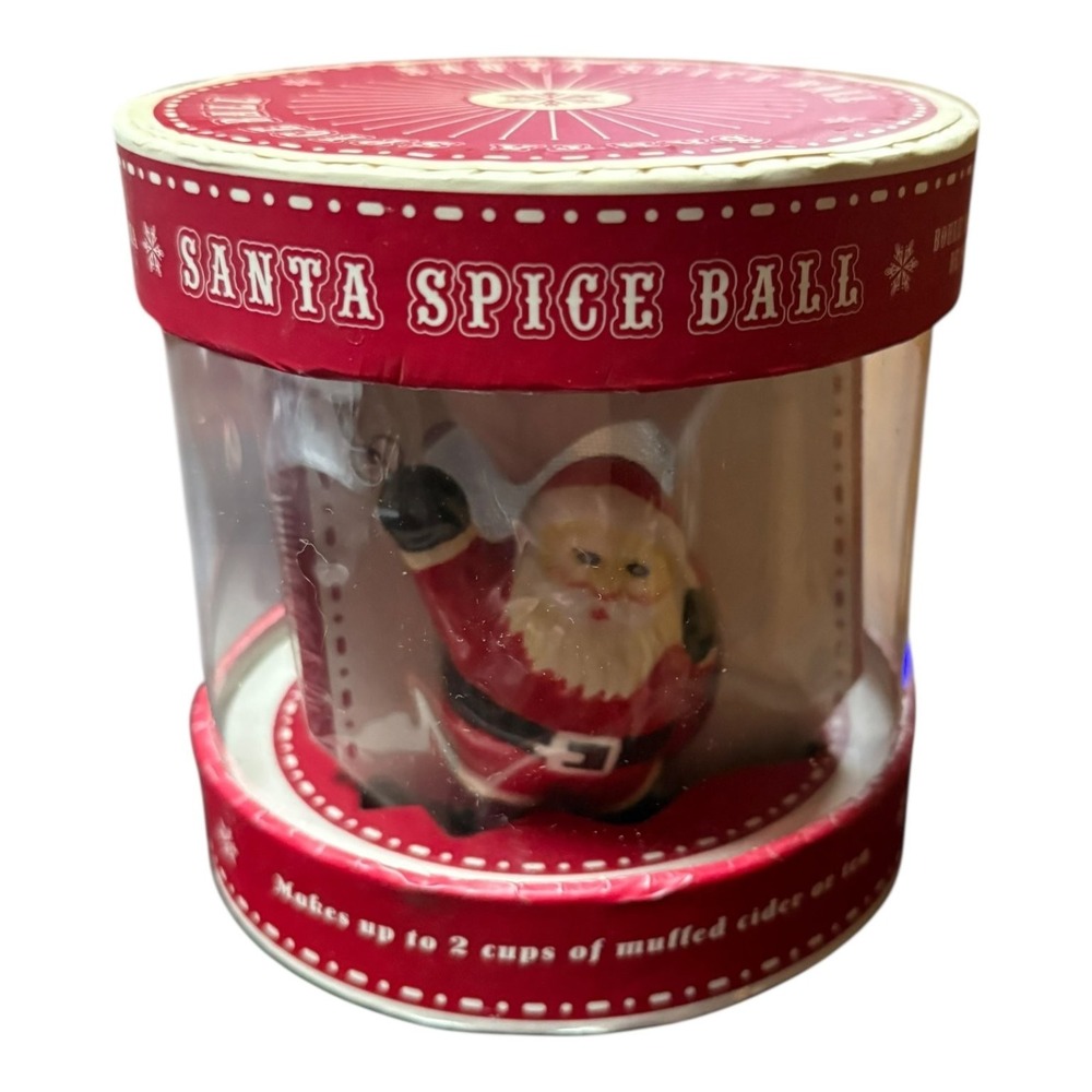 Williams Sonoma Santa Spice Ball Holiday Tea Infuser with Santa Charm